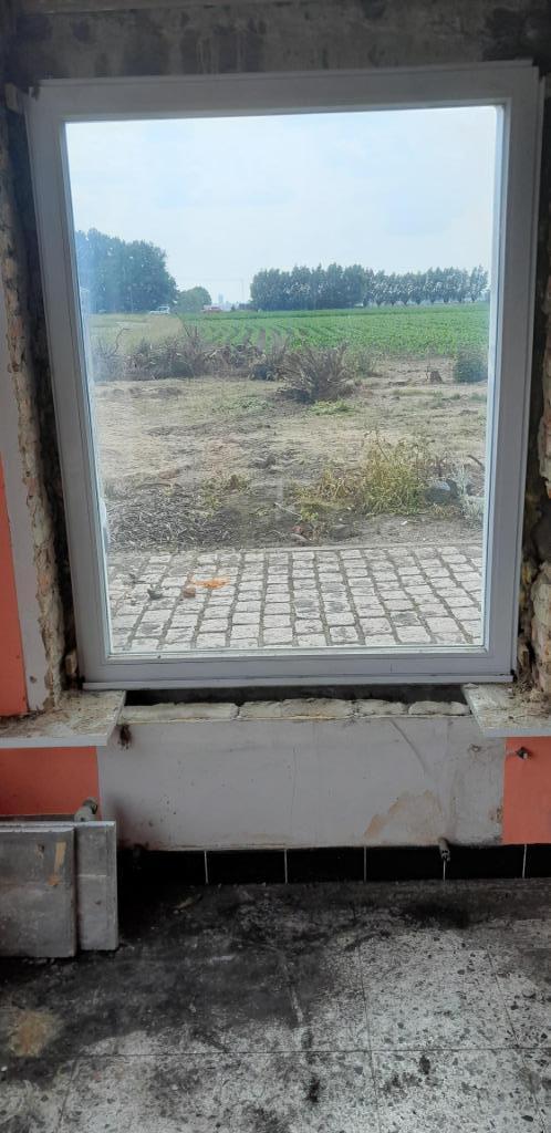 PVC ramen wit, Doe-het-zelf en Bouw, Glas en Ramen, Gebruikt, Gevelraam of Ruit, Ophalen