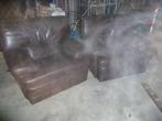 2 GROOTE  KWALITETS LEDEREN CLUBZETELS, Antiek en Kunst, Ophalen