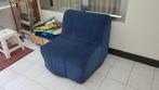 Ikea Lycksele slaapzetel / zetelbed - 1 persoons zetel, bed, Maison & Meubles, Chambre à coucher | Canapés-lits, Bleu, 90 cm, Enlèvement