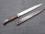 Duitse M84/98 bajonet met WO2 schede Eickhorn, Verzamelen, Militaria | Tweede Wereldoorlog, Ophalen of Verzenden, Landmacht, Mes of Dolk
