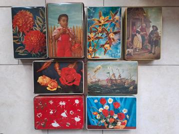 8 Vintage blikken dozen van Jacques 
