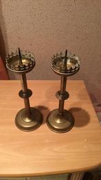 2 antieke kandelaars, Antiek en Kunst, Ophalen