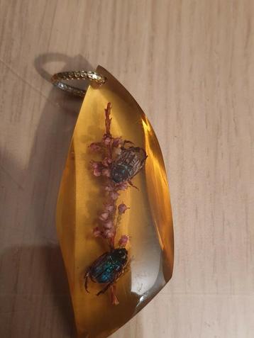 Prachtige Authentieke ketting hanger met 2 klein kevers  beschikbaar voor biedingen