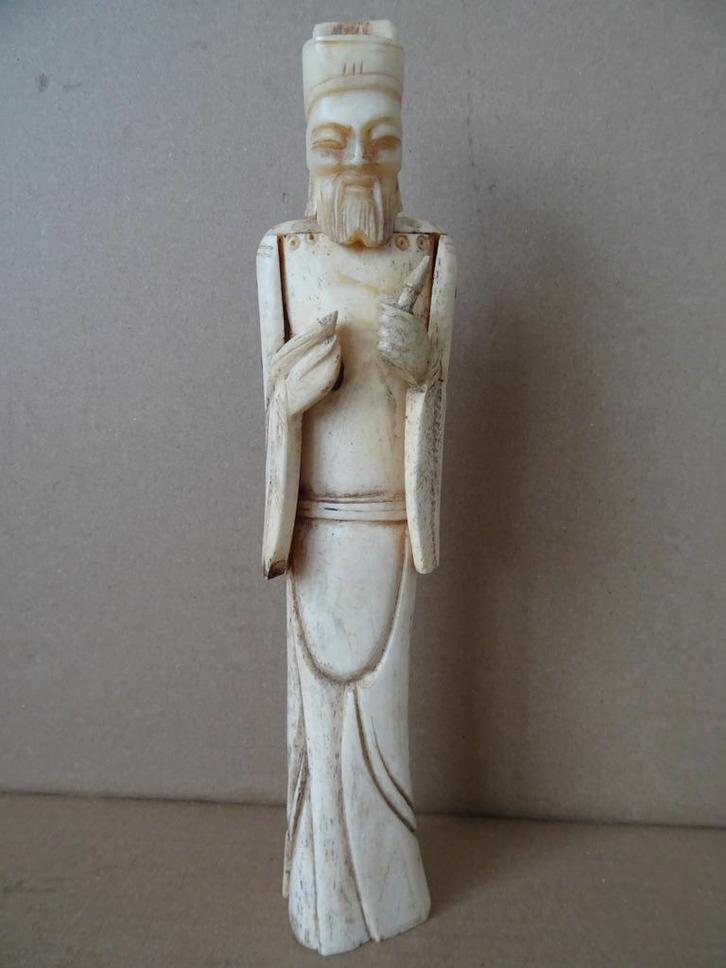 Volkskunst antiek beeld Japans beeld van been bot 25cm 1930, Antiek en Kunst, Kunst | Niet-Westerse kunst, Ophalen of Verzenden