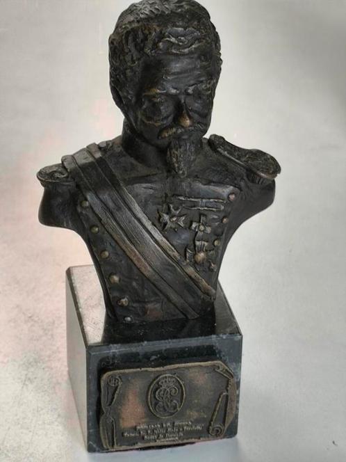 Borstbeeldje op marmeren sokkel, Antiek en Kunst, Antiek | Brons en Koper, Ophalen of Verzenden