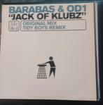 vinyl : barabas & od1 - jack of klubz , retro house, CD & DVD, Vinyles | Dance & House, Comme neuf, Enlèvement, Techno ou Trance