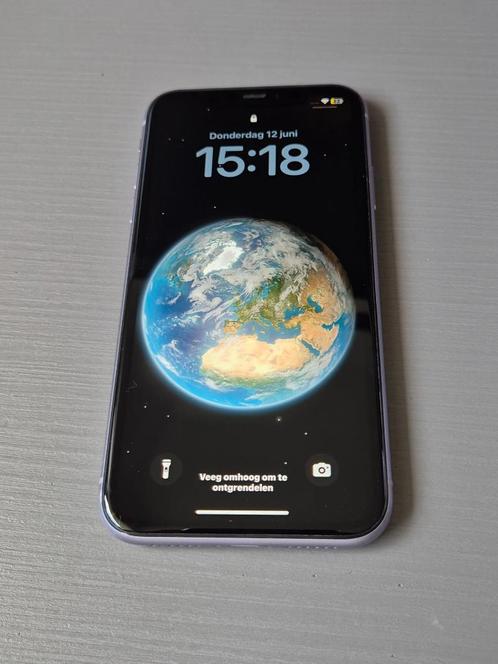Apple iPhone 11 64GB Paars, Telecommunicatie, Mobiele telefoons | Apple iPhone, Zo goed als nieuw, 64 GB, Zonder abonnement, iPhone 11
