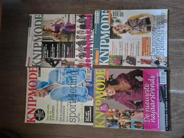 Knipmode oktober.2007, september 2006, november.2007, febr., Hobby en Vrije tijd, Kledingpatronen, Zo goed als nieuw, Knipmode