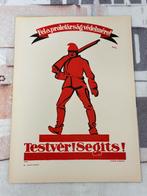 Vintage Antieke Poster Hongarije Hungary origineel Testver!, Ophalen of Verzenden