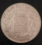 5 Francs 1869 Leopold II Zilver, Postzegels en Munten, Ophalen of Verzenden, Zilver, Zilver
