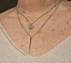 Collier Femme  argent 2 rangs  SOLDE, Ophalen, Verstelbaar, Zo goed als nieuw, Zilver