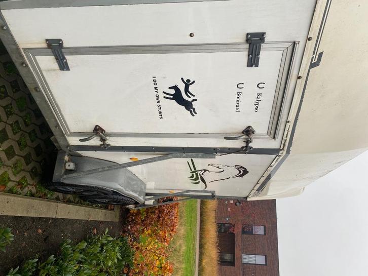 Paardentrailer, Dieren en Toebehoren, Paarden en Pony's | Trailers en Aanhangwagens, Gebruikt, 2-paards trailer, Hout, Ophalen