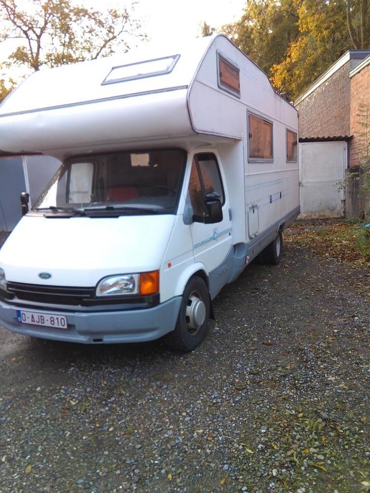 Camping car Ford Transit 2.5 Diesel année 1994 Ancêtres, Caravans en Kamperen, Mobilhomes, Bedrijf, tot en met 6, Half-integraal
