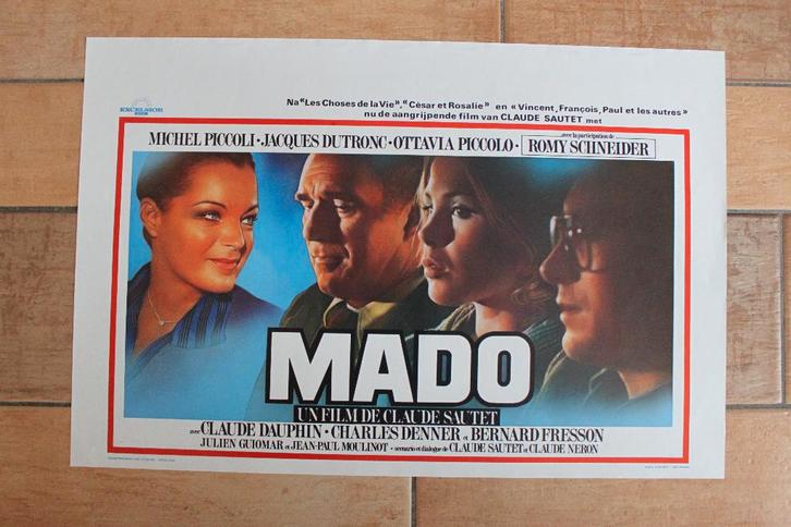 filmaffiche Romy Schneider Mado 1976 filmposter, Verzamelen, Posters, Zo goed als nieuw, Film en Tv, A1 t/m A3, Rechthoekig Liggend