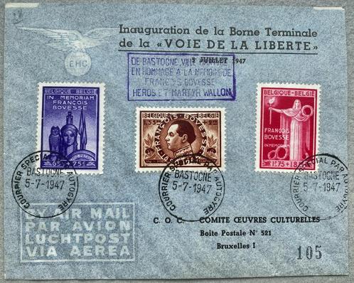 Couverture "Bovesse" 1947, Timbres & Monnaies, Timbres | Europe | Belgique, Affranchi, Oblitération 1er jour, Enlèvement ou Envoi