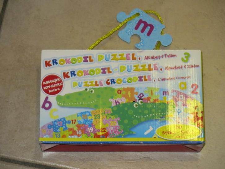 Een educatieve puzzel krokodil letters en cijfers, 34st, Kinderen en Baby's, Speelgoed | Educatief en Creatief, Puzzelen, Taal en Lezen