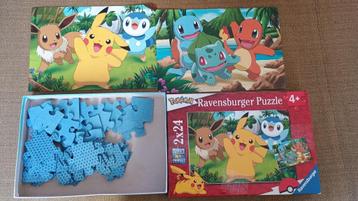 Puzzle Pokemon  2x 24 pièces Comme neuf beschikbaar voor biedingen