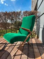 Fauteuil vintage art deco en velours, Ophalen, Zo goed als nieuw, Hout, Art deco
