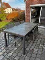 Tuintafel met 6 stoelen, Ophalen, Zo goed als nieuw