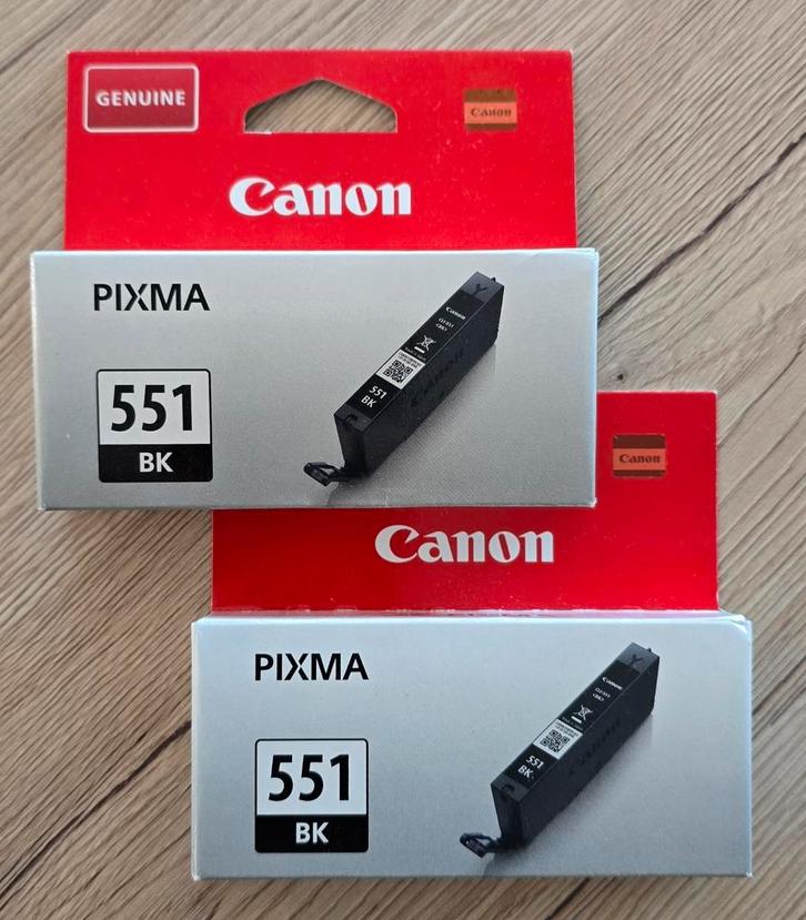 Cartouches Canon 551 BK neuves – authentiques PIXMA, Informatique & Logiciels, Fournitures d'imprimante, Comme neuf, Enlèvement ou Envoi