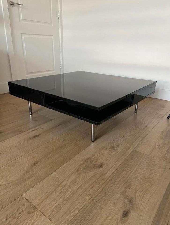 IKEA TOFTERYD Salontafel | Hoogglans Zwart | LEVERING, Huis en Inrichting, Tafels | Salontafels, Gebruikt, Minder dan 50 cm, 50 tot 100 cm
