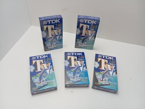 5 video cassettes nieuw vhs TDK TV 240 for daily use, Cd's en Dvd's, VHS | Film, Nieuw in verpakking, Ophalen of Verzenden