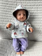 9. Babyborn: Nieuwe hoodie met ballerina’s + paarse broek, Enlèvement ou Envoi, Neuf, Baby Pop