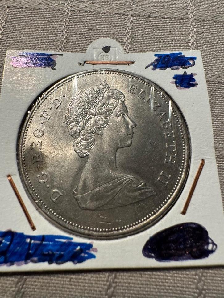 25 Pence Elizabeth II 4 august 1980 (244), Postzegels en Munten, Munten | Europa | Niet-Euromunten, Losse munt, Ophalen of Verzenden