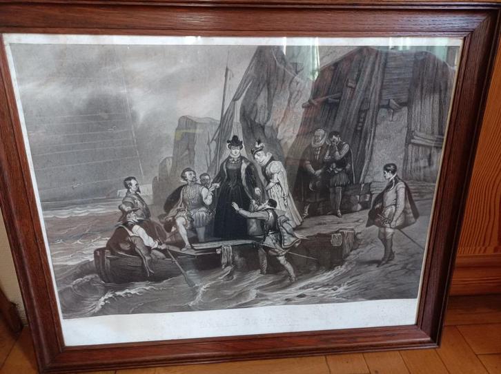 19-eeuwse gravure Marie Stuart (Alfred Johannot / F.Girard ), Antiek en Kunst, Kunst | Etsen en Gravures, Ophalen