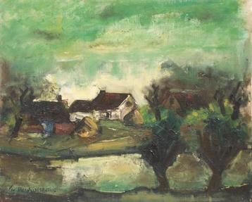 Lea Vanderstraeten (1929): Landschap (O/D, 77 x 67 cm) beschikbaar voor biedingen
