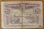 Noodgeld 25c Willebroeck 1917, Los biljet, Ophalen