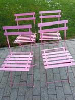 4 Chaises Bistrot  pliable (ancienne), Ophalen of Verzenden, Zo goed als nieuw