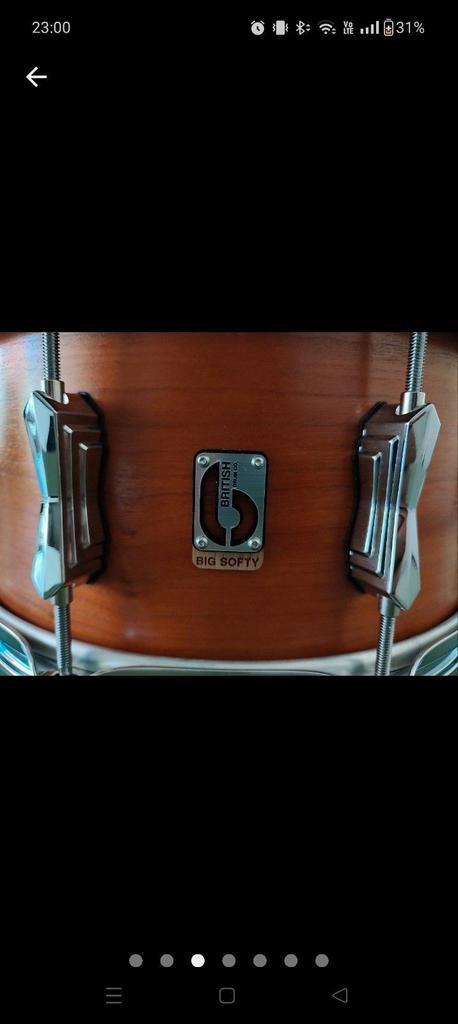 British drum company big Softy snaredrum voor drumstel zgst, Muziek en Instrumenten, Instrumenten | Toebehoren, Zo goed als nieuw