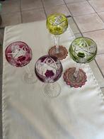 Glazen - Glazen „Roemers” Val-Saint-Lambert in kleur/gel, Verzamelen, Ophalen, Zo goed als nieuw, Overige typen