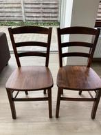 2 keukenstoelen, Huis en Inrichting, Stoelen, Ophalen, Twee, Bruin, Zo goed als nieuw