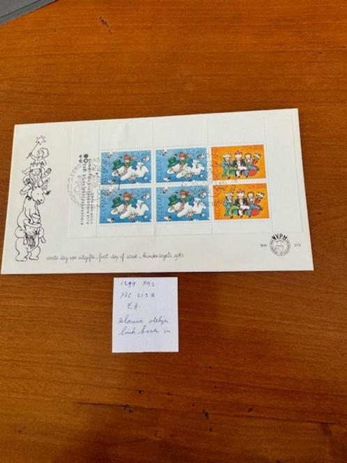 Plaatfout NL fdc 213a 1294 PM2, Postzegels en Munten, Postzegels | Nederland, Gestempeld, Na 1940, Verzenden
