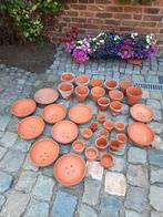 Terracotta bloempotten en schaaltjes., Tuin en Terras, Ophalen, Gebruikt, Terracotta