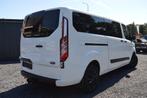Ford Transit Custom, 2021, 74.000km, Automaat, 9 Pl+ 12M Gar, Auto's, Ford, Automaat, Zwart, Zwart, Bedrijf