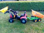 Tracteur à pédale MF avec chargeur + benne Joskin, Kinderen en Baby's, Speelgoed | Buiten | Skelters, Ophalen, Gebruikt, Overige merken