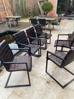 6 lederen eettafelstoelen, Huis en Inrichting, Stoelen, Ophalen, Gebruikt, Vijf, Zes of meer stoelen