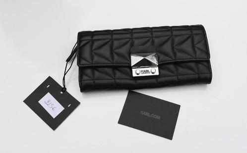 Prachtige zwarte leren portemonnee van Karl Lagerfeld - Nieu, Handtassen en Accessoires, Portemonnees, Nieuw, Zwart, Leder, Ophalen of Verzenden