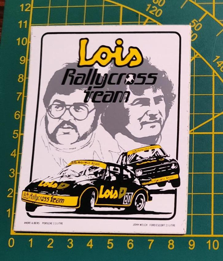 Sticker RallyCross Lois Jeans - Albers - Welch Porsche Ford, Verzamelen, Stickers, Ophalen of Verzenden