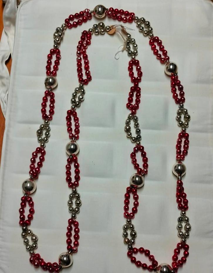 Zeer mooie en lange.glazen kerstboom slinger . 2 meter, Diversen, Kerst, Zo goed als nieuw, Ophalen of Verzenden