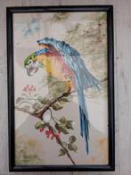 Gesigneerd aquarel van papegaai. 27x42.  0486 215927, Comme neuf, Enlèvement