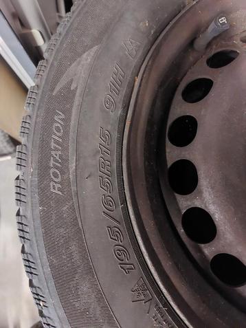 Set winterwielen 5x112, 195/65R15 91H, Vw, seat, skoda, audi beschikbaar voor biedingen