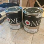 2 l olijfgroene kwaliteits muurverf mat, Ophalen of Verzenden, Zo goed als nieuw