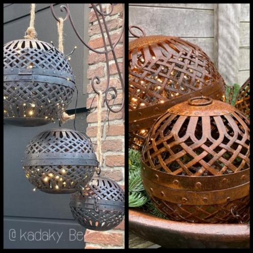 Kerst Stoer ijzer Sfeerballen Sfeerbollen - Set/3, Diversen, Kerst, Nieuw, Ophalen of Verzenden