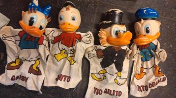 Vintage Walt Disney handpoppen Famoso set Donald Duck  beschikbaar voor biedingen