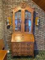Massief eikenhout Secretaire-bureau in Louis XV-stijl, Antiek en Kunst, Ophalen