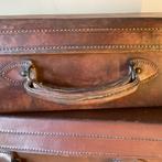 2 mooie vintage lederen koffers, Handtassen en Accessoires, Koffers, 60 tot 70 cm, Gebruikt, Slot, Leer